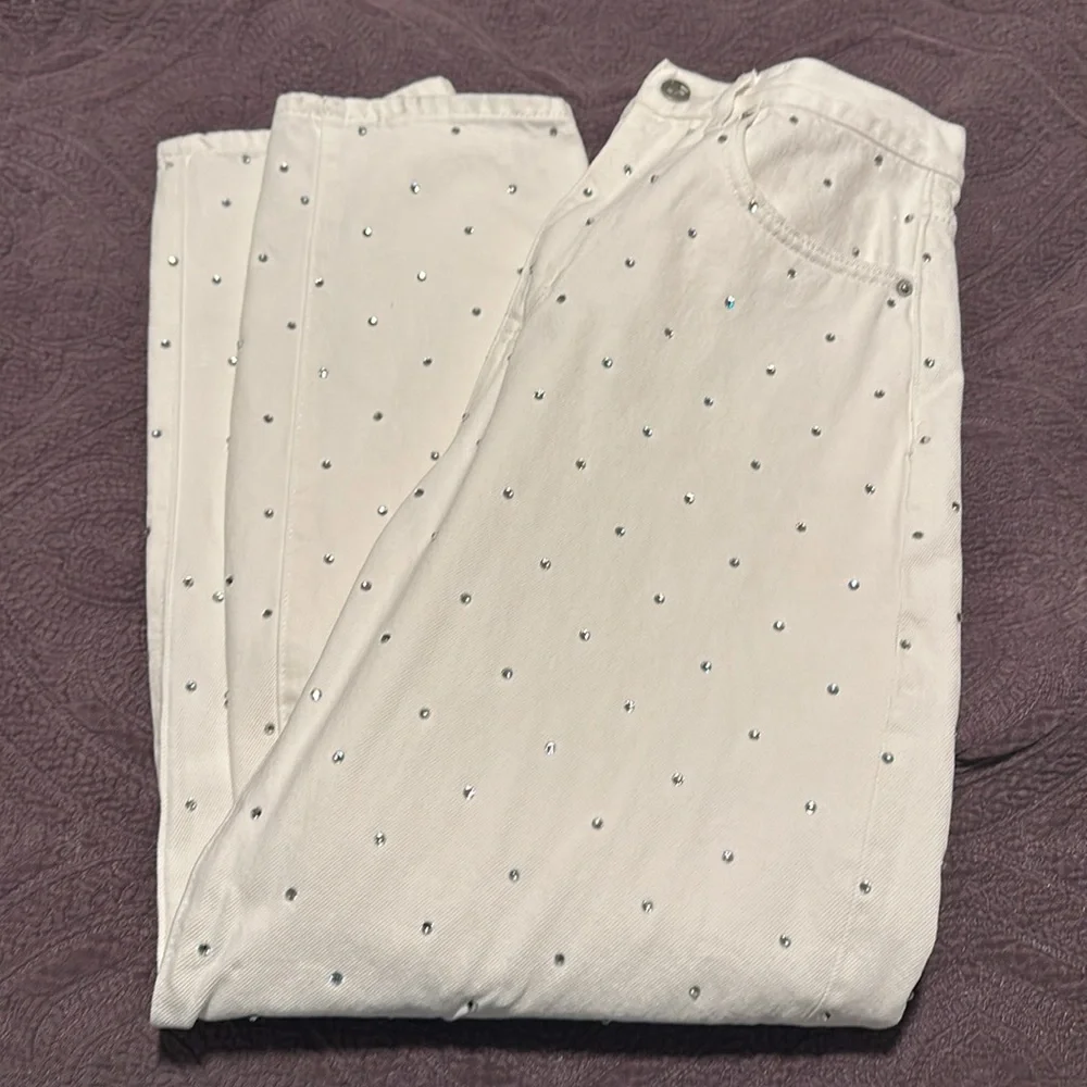 Revolve Rhinestone High Rise Jeans - Picture 6 of 11